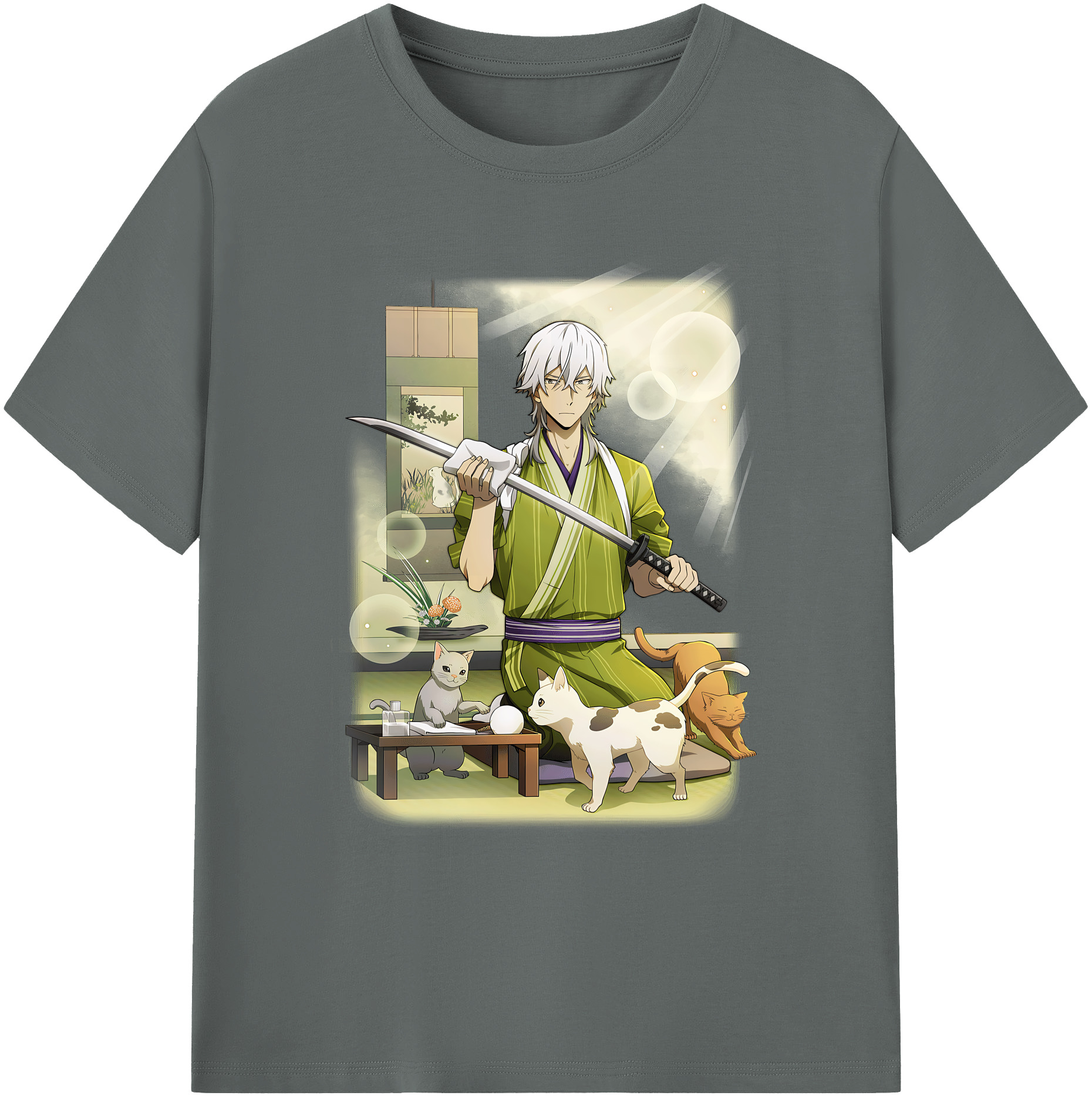 （画像用） 文豪ストレイドッグス Bungo Stray Dogs 綿100％ メンズ半袖Tシャツ｜肌触りやわらか＆通気性